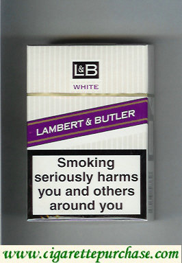L&B Lambert and Butler White cigarettes hard box